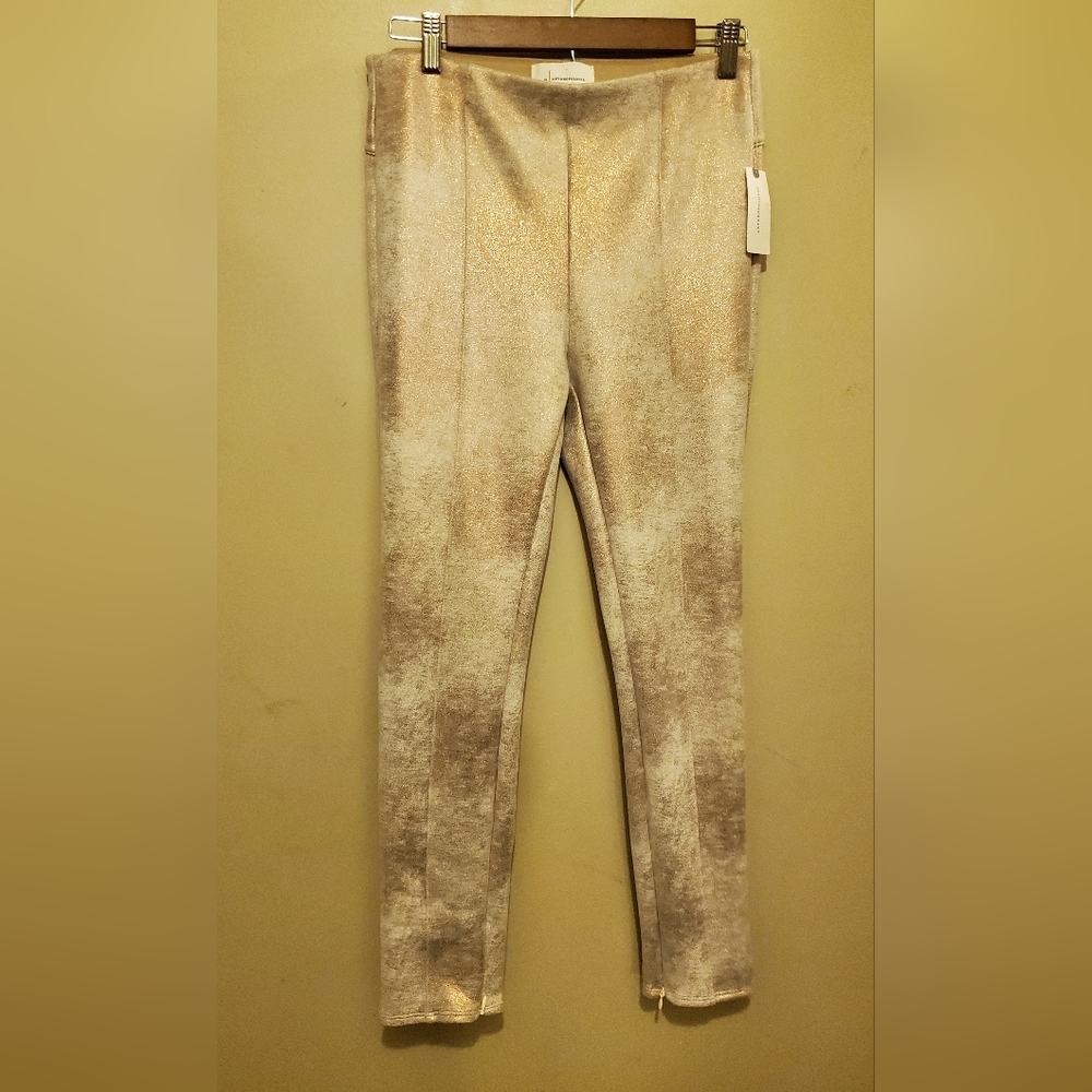 NWT Anthropologie gold shimmer pants